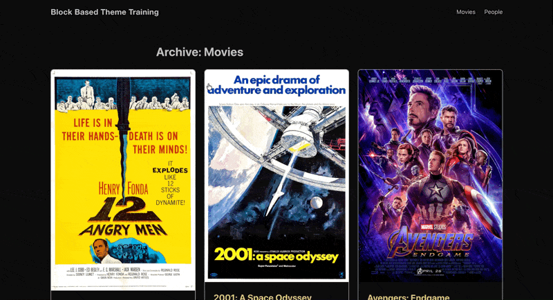 A gif demonstrating our featured image view transitions